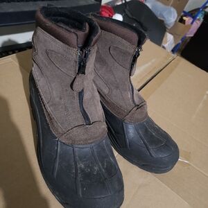 Brown and Black Winter Boots
